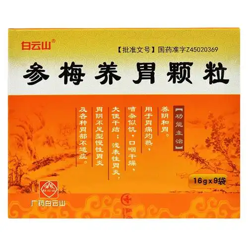 白云山参梅养胃颗粒16g9袋盒
