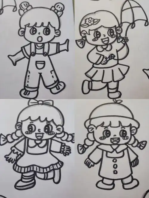 好可爱的小人儿,圆乎乎的#简笔画  #幼师考编 #画个简笔画   #人物