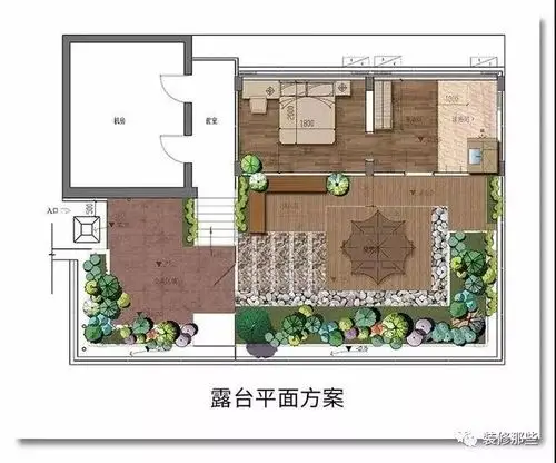 阳台装修完后他们也把露台改造成了后花园蔬菜与水果都种上了