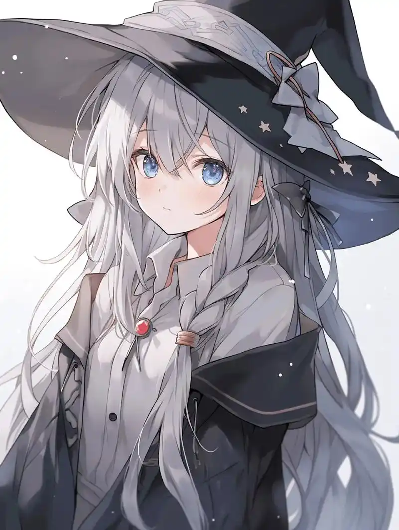 魔女.#二次元 #优质头像 #白毛 - 抖音