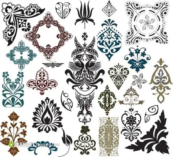 欧式古典花纹矢量素材
