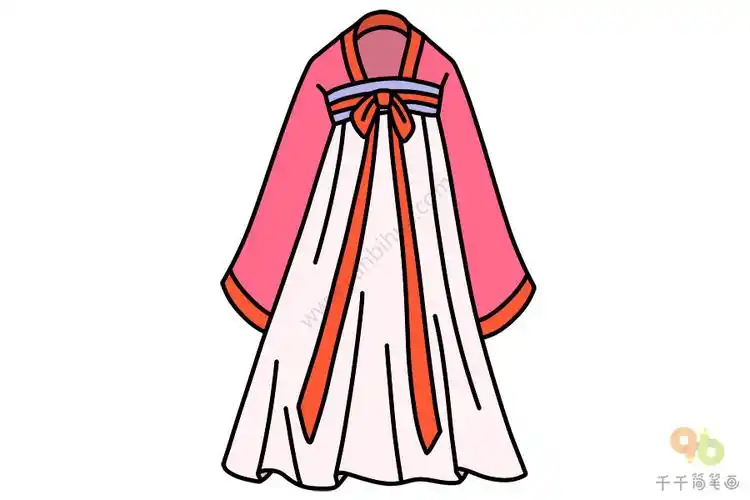 第五步:涂上漂亮的颜色,汉服就画好了.创意师:画师 张小旗