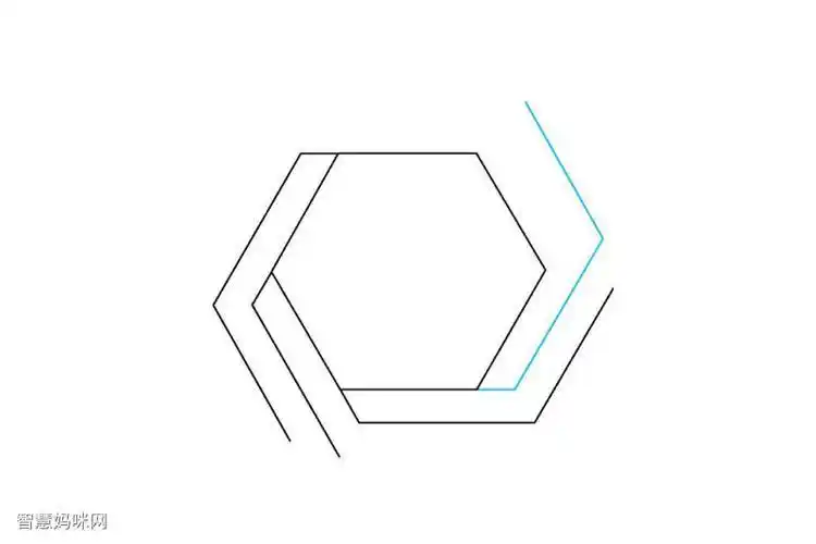 六边形怎么画-图1简笔画作品完成图六边形添画简笔画六角形简笔画