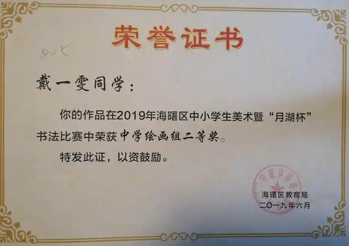 参加美术比赛荣获一二等奖等等