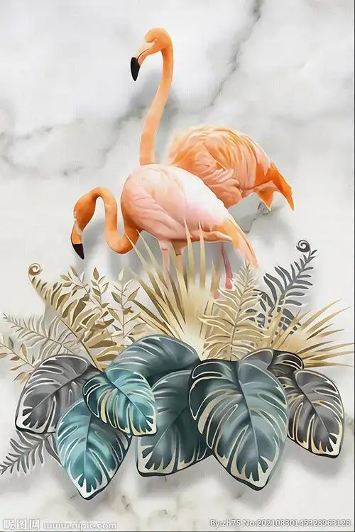 火烈鸟装饰画图片