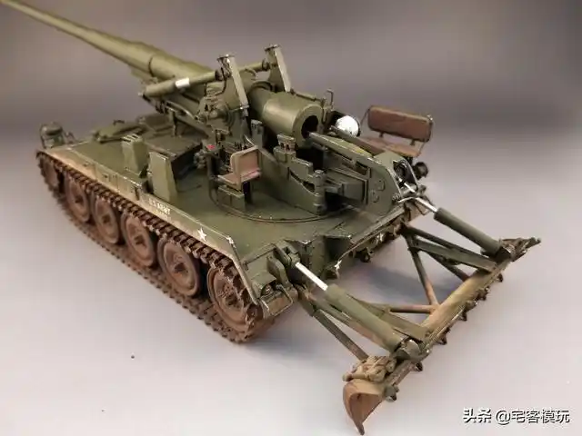 模玩秀美国m107自行火炮175mm口径的大杀器