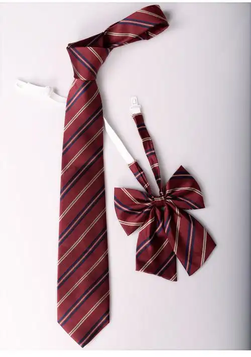 现货秒发红领结领带院校供配饰百搭帅气日系校服领结ins潮条纹男女