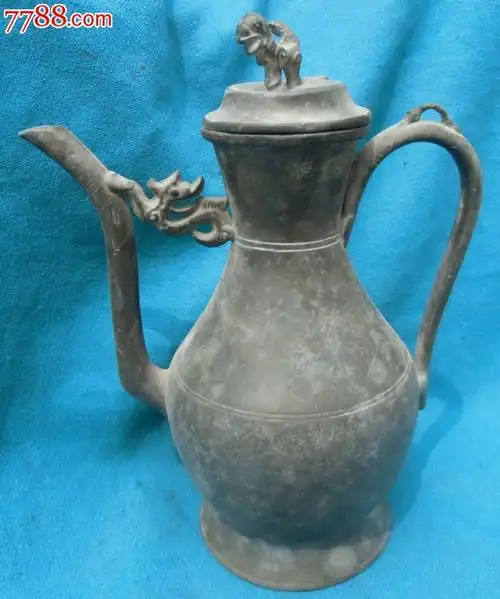 清代老锡器老锡壶锡酒壶品相好个头大手头重