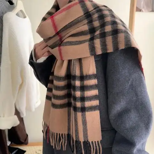英国经典100%澳洲羊毛格子苏格兰围巾男女通用情侣秋冬季保暖围脖