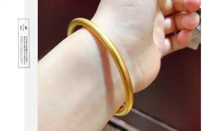 古法黄金手镯 足金999 纯金实心硬金金镯子女亚光面 水贝黄金批发