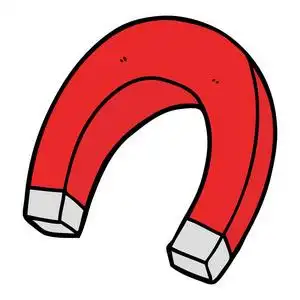 卡通磁铁的矢量图解照片