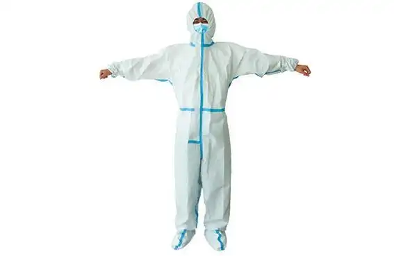 海迪科医用一次性使用防护服灭菌连体式含脚套防护服价格_防护服_山东