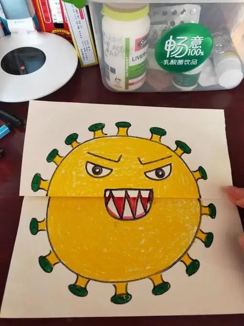 一年级美术微课堂《可怕的病毒》 写美篇下面同学们就认真观看这幅画