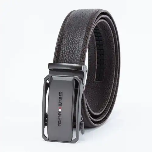 裤带奢侈品潮年轻人ck2汤米tommy皮带男真皮自动扣纯牛皮腰带男士