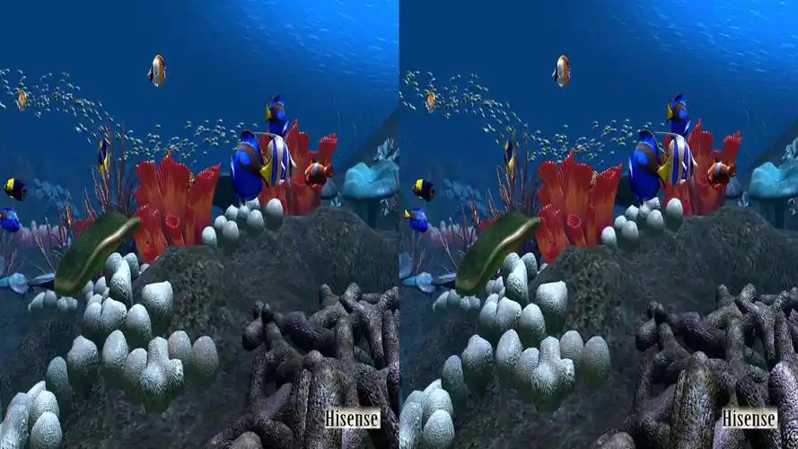 从电视上调成3d模式后左右两个合