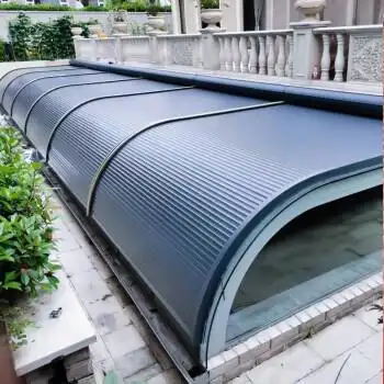 玻璃房顶遮阳 铝合金电动天幕户外庭院别墅隔热遮阳棚全自动伸缩玻璃