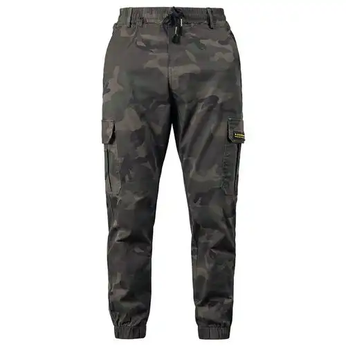 裤男春秋弹力纯棉工装防烫耐磨电焊上班束脚劳保裤迷彩加裆工作裤