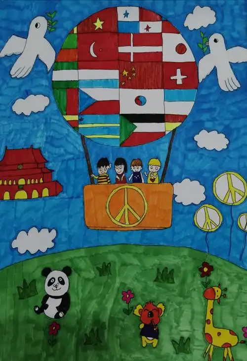 和平海报丨和平之旅 2019全国少年儿童世界和平海报作品征集活动 第