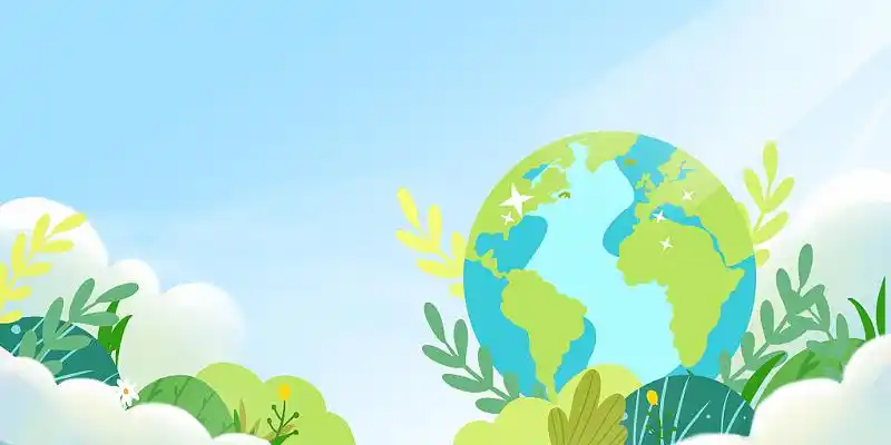 环保插画环保背景绿色保护环境绿色展板
