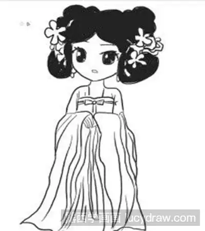 简笔画教程怎么画武则天