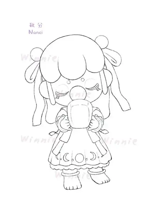 【手绘彩铅盲盒】nanci二十四节气秋分/附线稿