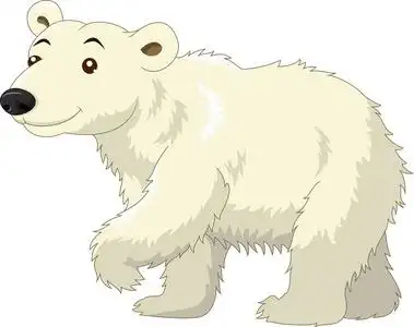 白色北极熊卡通照片