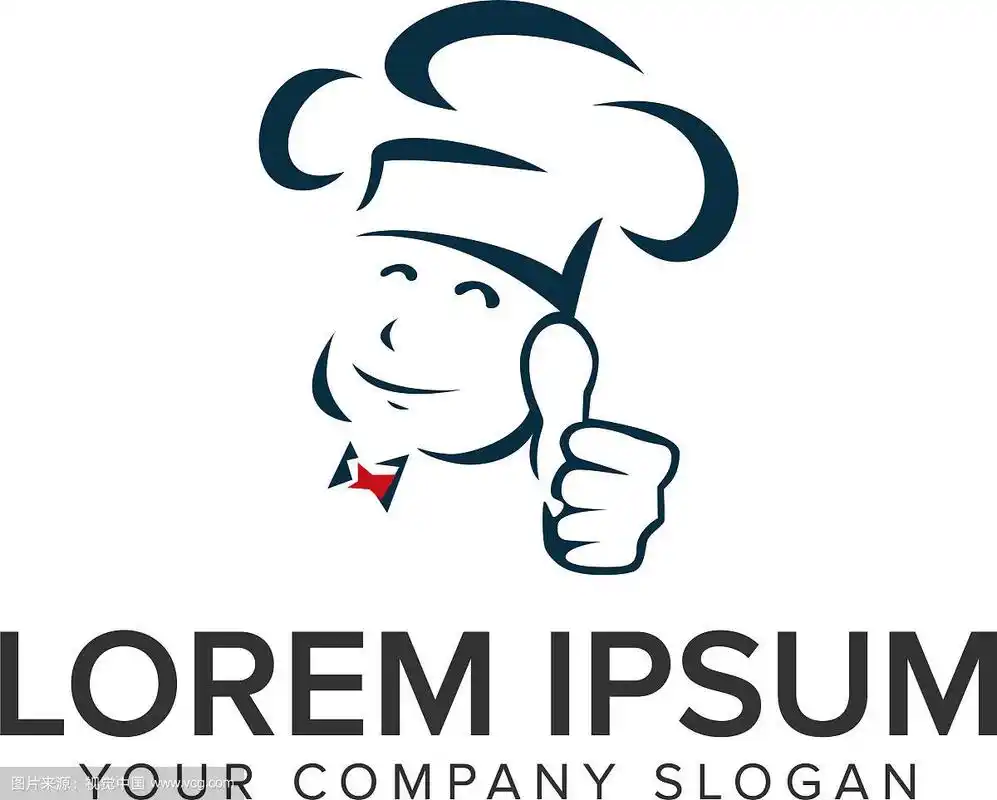 顶级厨师logo设计概念模板充分