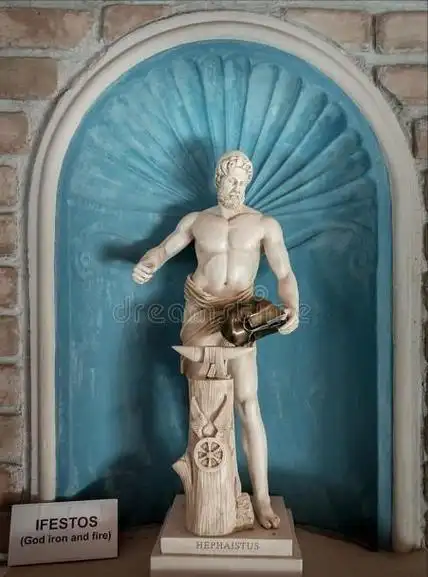 传说宙斯的闪电长矛,波塞冬的三叉戟,哈迪斯的双股叉等都是由他铸造