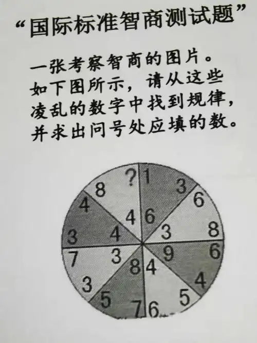 这道题是测智商的神奇