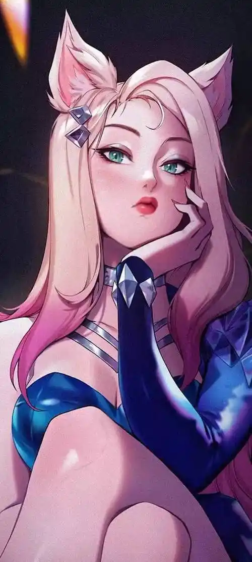 acg大世界正在抹口红的时尚美女