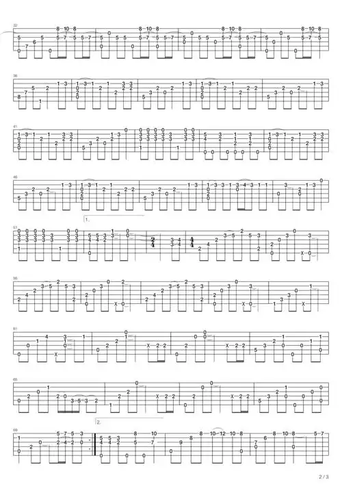 卢家宏火车叨位去指弹版卢家宏吉他谱