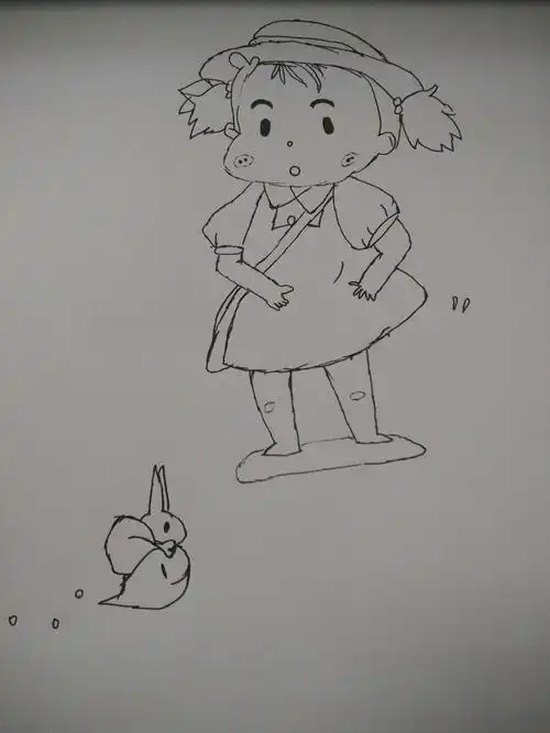 铅笔画 龙猫 之小梅 - 简书