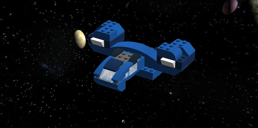 moc-蓝色宇宙飞船-积木高手-乐高免费图纸说明书下载