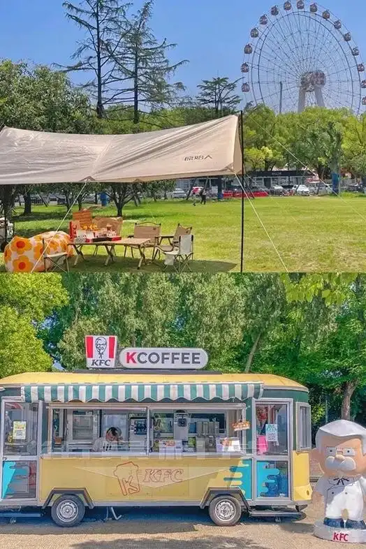 高颜值移动商铺吸引客流拍照打卡.