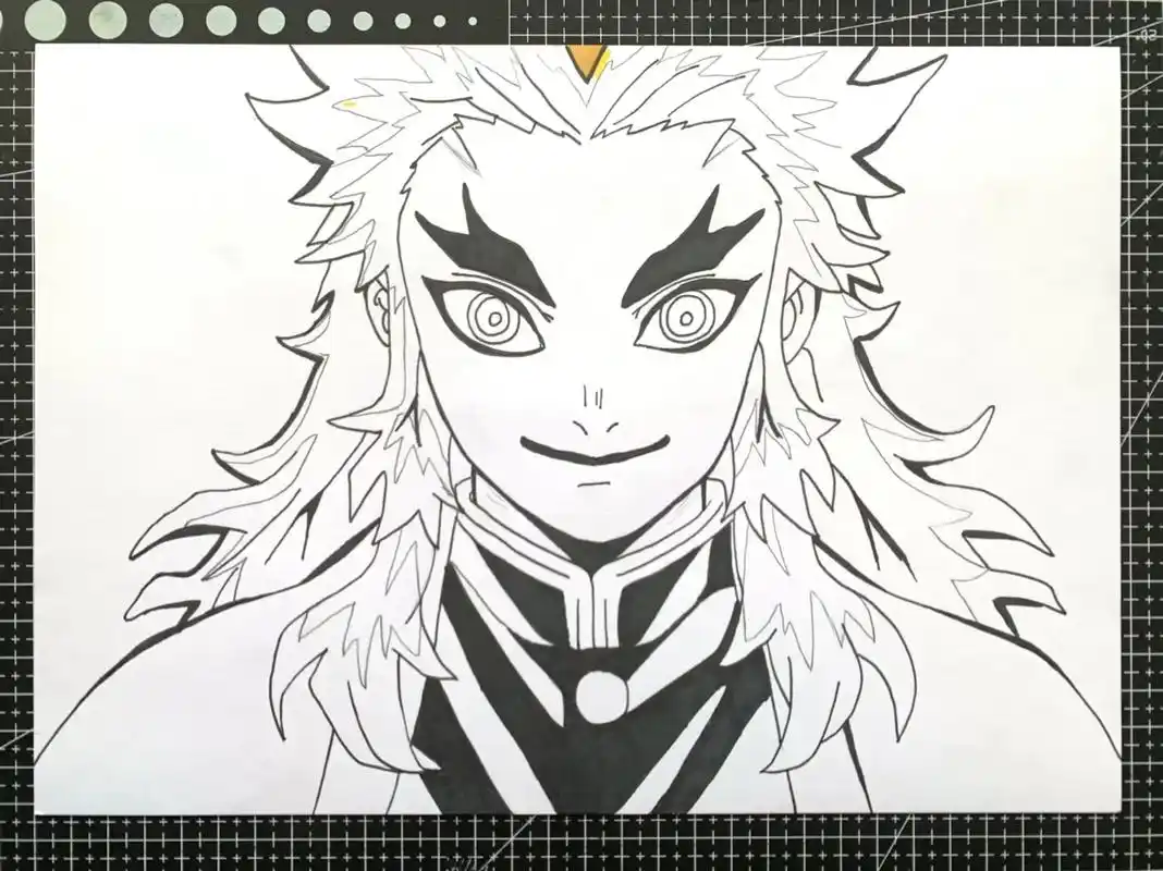 图文来了 #鬼灭之刃 #手绘 #炎柱 - 抖音