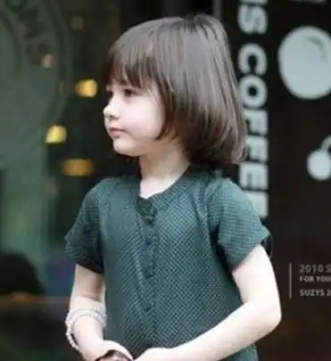 8岁小女孩短发发型图片_儿童发型_西子美发网