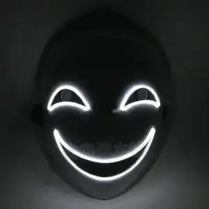 可爱微笑面具搞怪恐怖化妆舞会派对道具抖音快手发光蛭子面罩cos