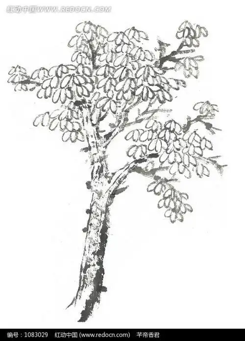 古代树简笔画大图