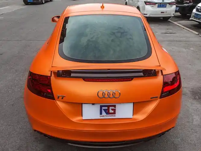 奥迪tt车身改色电光火焰橙 rg瑞集改色膜东莞厚街加盟店出品