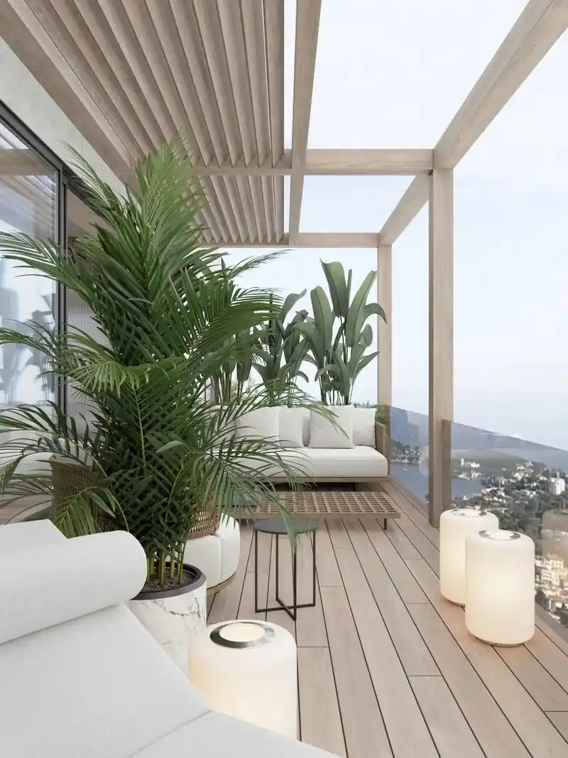 这是多少人梦寐以求的大阳台以及露天阳台该作品来源于网络跟大家分享