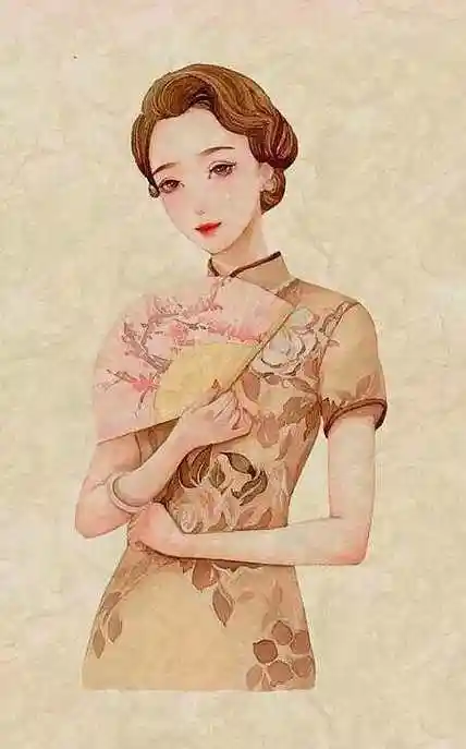 67线描【中国旗袍】