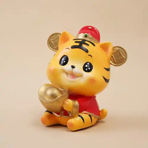 生肖老虎摆件财神虎存钱罐招财吉祥物家居饰品本命年创意礼品