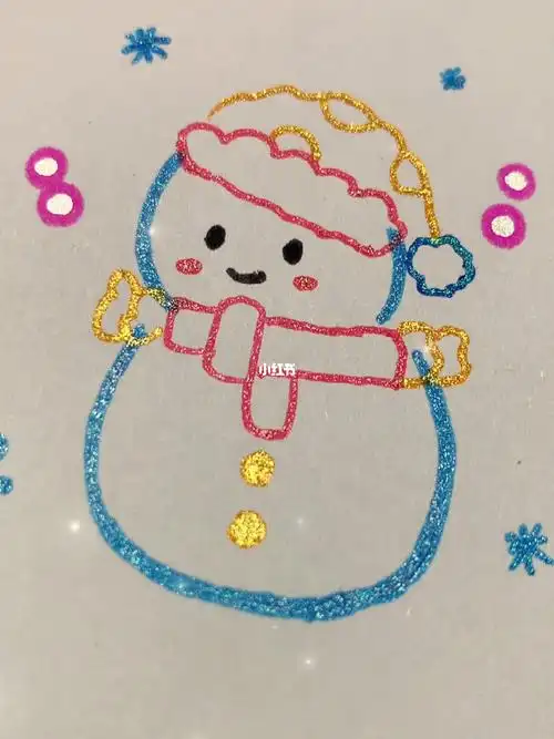 闪光笔画雪人⛄️