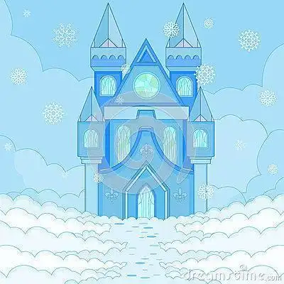 冰城堡简笔画冰雪奇缘城堡简笔画艾莎的冰雪城堡简笔画蓝色简笔画城堡