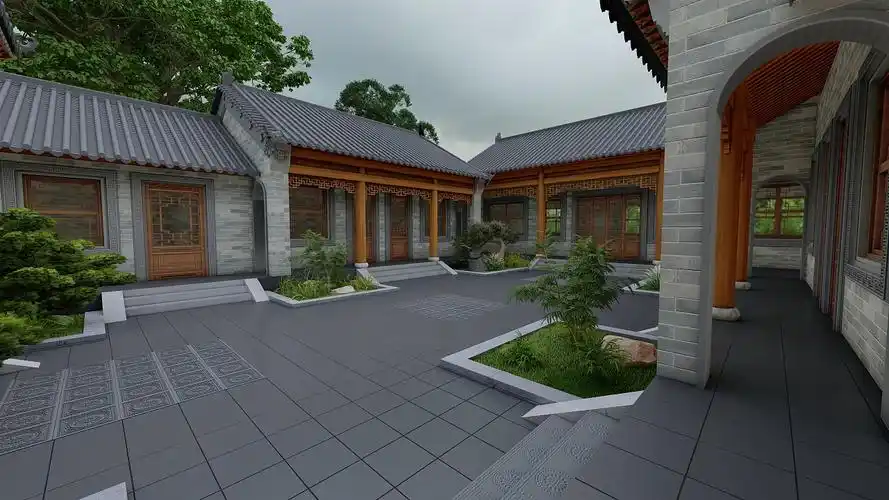 中国传统四合院-占地24m*24m