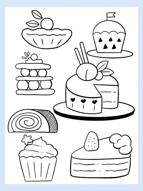 简笔画甜点