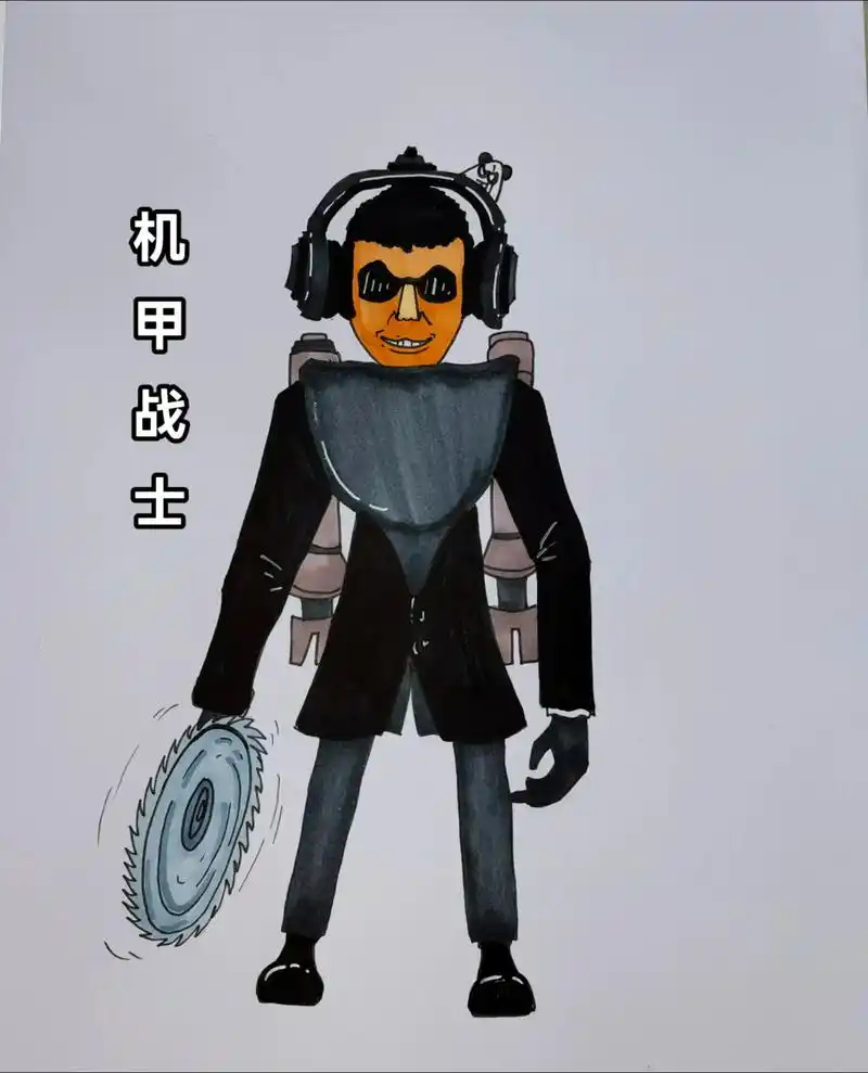 最新机甲战士他来啦!#画画 #简笔画 #一学就会系列 #泰坦 - 抖音