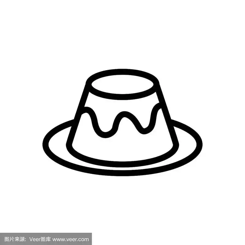 果冻矢量图标.孤立轮廓符号插图