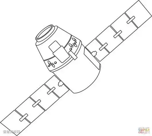 spacex卫星简笔画图片人造通信卫星简笔画