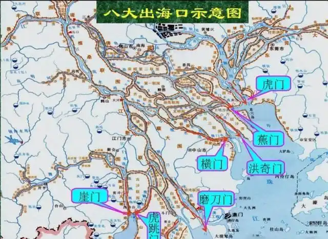 黄河一个长江一个为什么珠江会有八个入海口